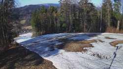 Prostřední část sjezdovky a snowpark