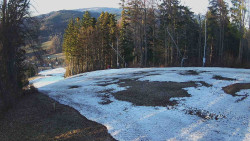 Prostřední část sjezdovky a snowpark