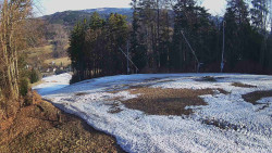 Prostřední část sjezdovky a snowpark
