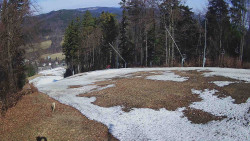 Prostřední část sjezdovky a snowpark