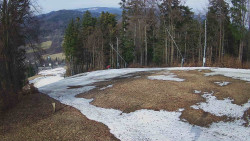Prostřední část sjezdovky a snowpark