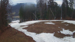 Prostřední část sjezdovky a snowpark