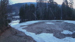 Prostřední část sjezdovky a snowpark
