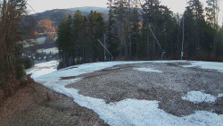 Prostřední část sjezdovky a snowpark