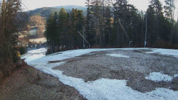 Prostřední část sjezdovky a snowpark