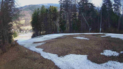 Prostřední část sjezdovky a snowpark