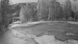 Prostřední část sjezdovky a snowpark