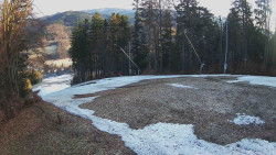 Prostřední část sjezdovky a snowpark