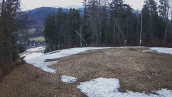 Prostřední část sjezdovky a snowpark