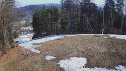 Prostřední část sjezdovky a snowpark