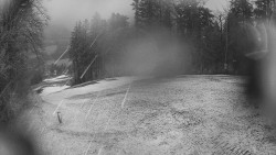 Prostřední část sjezdovky a snowpark