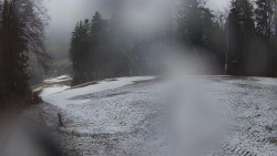 Prostřední část sjezdovky a snowpark