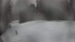 Prostřední část sjezdovky a snowpark