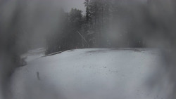 Prostřední část sjezdovky a snowpark