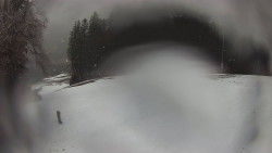 Prostřední část sjezdovky a snowpark