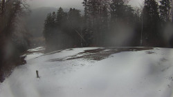 Prostřední část sjezdovky a snowpark