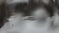 Prostřední část sjezdovky a snowpark