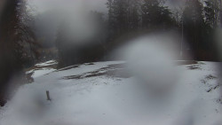 Prostřední část sjezdovky a snowpark