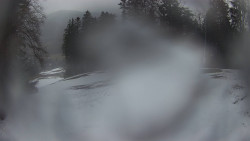 Prostřední část sjezdovky a snowpark