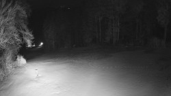 Prostřední část sjezdovky a snowpark