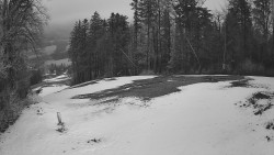 Prostřední část sjezdovky a snowpark