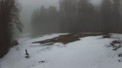 Prostřední část sjezdovky a snowpark