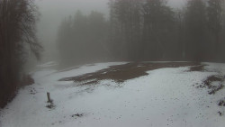 Prostřední část sjezdovky a snowpark