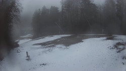 Prostřední část sjezdovky a snowpark