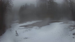 Prostřední část sjezdovky a snowpark