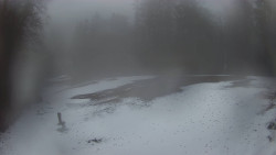 Prostřední část sjezdovky a snowpark