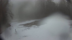 Prostřední část sjezdovky a snowpark