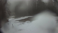 Prostřední část sjezdovky a snowpark