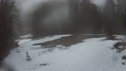 Prostřední část sjezdovky a snowpark