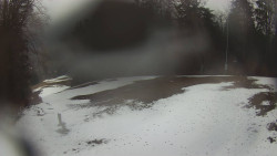 Prostřední část sjezdovky a snowpark