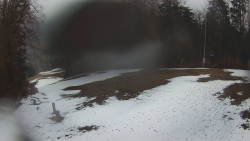 Prostřední část sjezdovky a snowpark