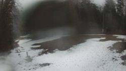 Prostřední část sjezdovky a snowpark