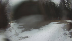 Prostřední část sjezdovky a snowpark