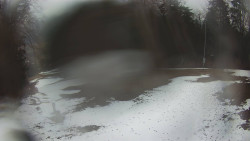 Prostřední část sjezdovky a snowpark