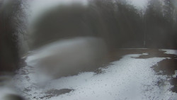 Prostřední část sjezdovky a snowpark