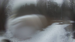 Prostřední část sjezdovky a snowpark