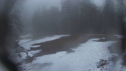 Prostřední část sjezdovky a snowpark