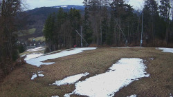 Prostřední část sjezdovky a snowpark