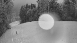 Prostřední část sjezdovky a snowpark