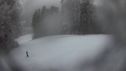 Prostřední část sjezdovky a snowpark