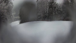 Prostřední část sjezdovky a snowpark