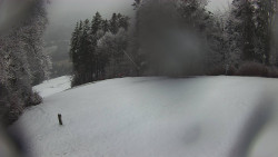 Prostřední část sjezdovky a snowpark
