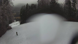 Prostřední část sjezdovky a snowpark