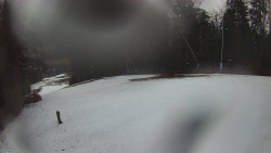 Prostřední část sjezdovky a snowpark