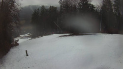 Prostřední část sjezdovky a snowpark