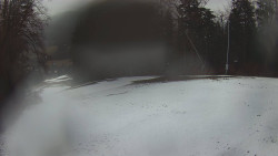 Prostřední část sjezdovky a snowpark